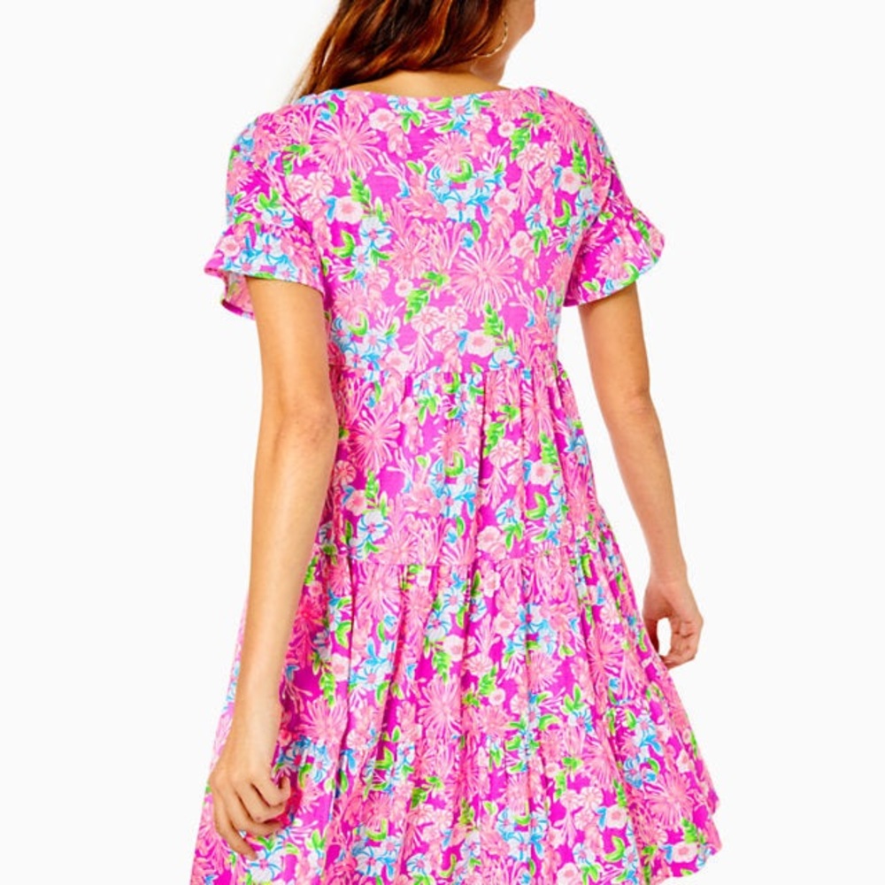 Lilly Pulitzer Jodee Dress Amethyst Moms The Word.  Preppy. Size Small. NWT - Picture 3 of 4